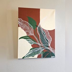 Original hand painted neutral art painting